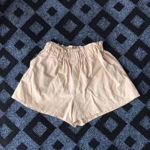 Stylish High Waist Tan Shorts for Women